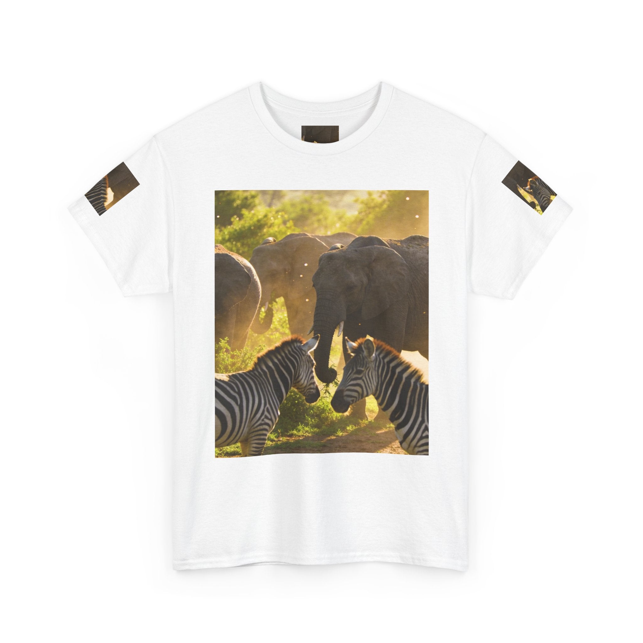 Afrocentric Unisex Heavy Cotton T-Shirt – African Print Graphic Tee