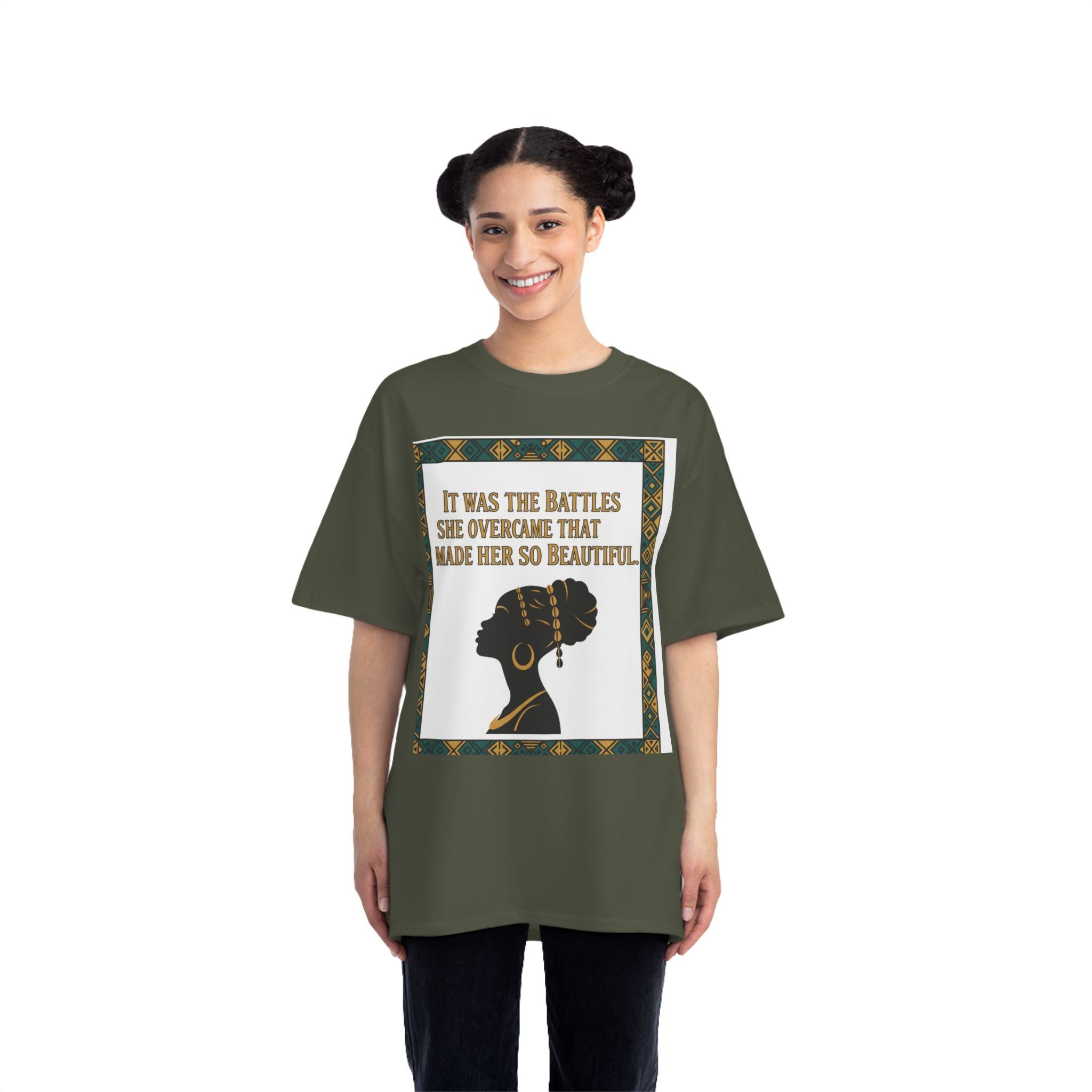 Inspirational 'It Was The Battles She Overcame' T-Shirt