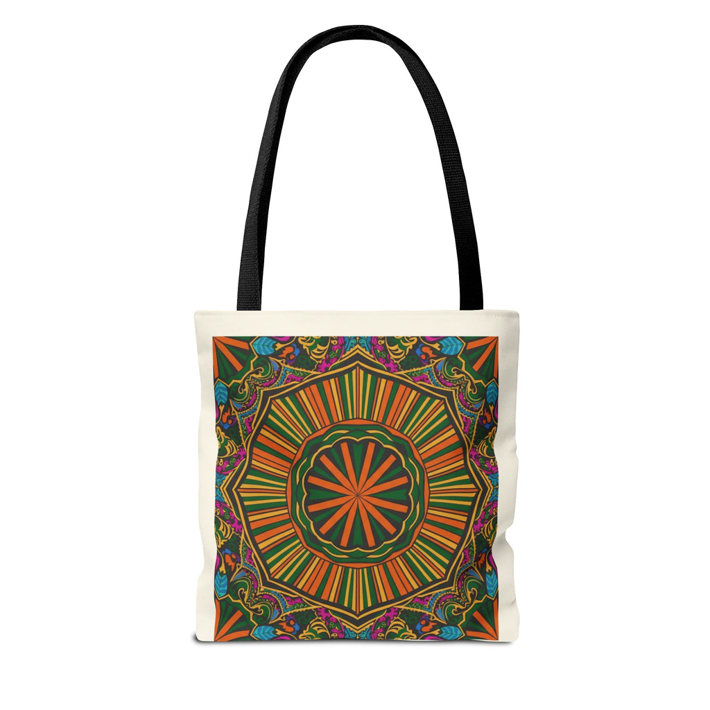 Boho Mandala Tote Bag – Colorful Floral AOP Canvas Tote