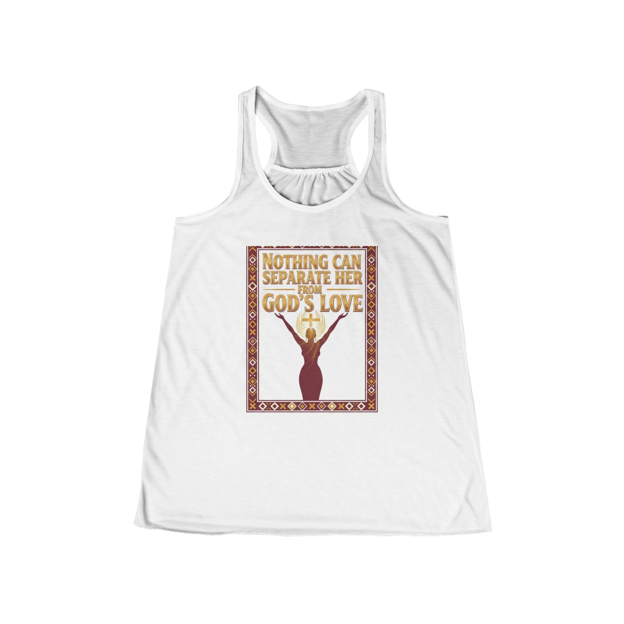 Christian Women's Tank Top - "Nothing Can Separate Her from God's Love" Flowy Racerback