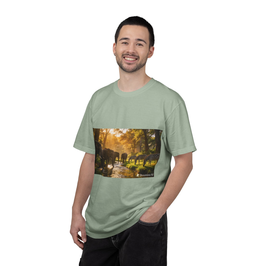 Afrocentric Unisex Garment-Dyed T-Shirt – African Heritage Design
