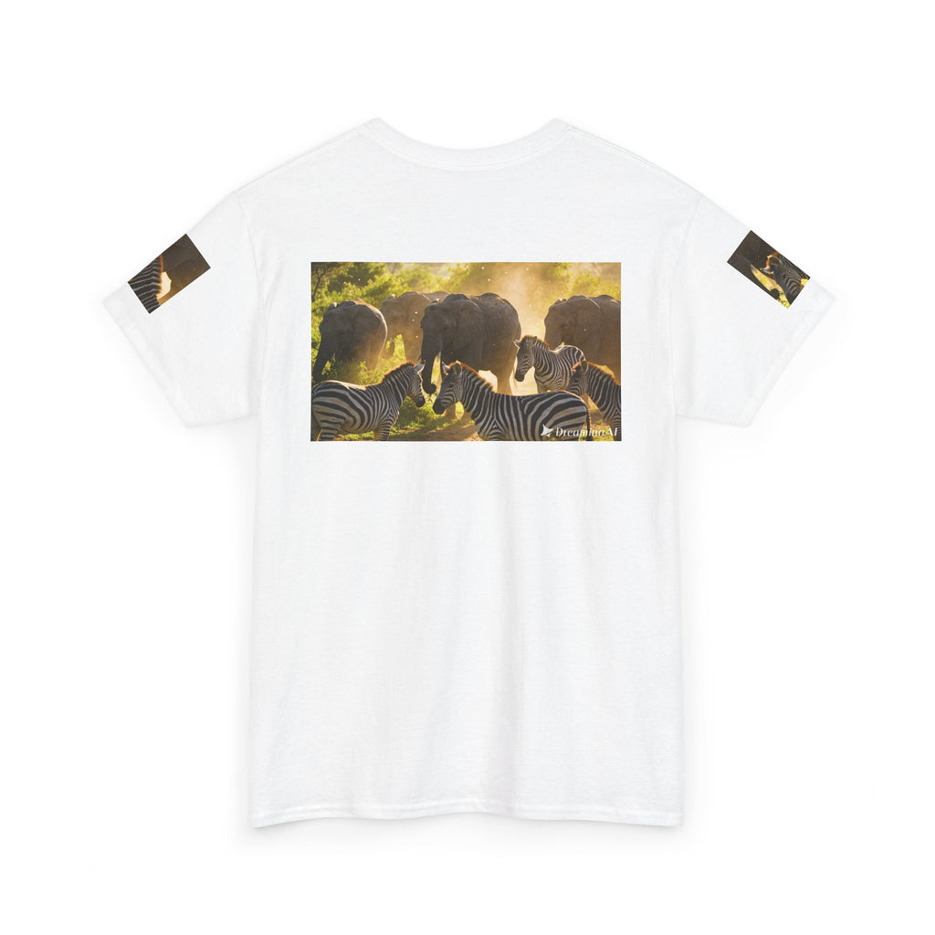 Afrocentric Unisex Heavy Cotton T-Shirt – African Print Graphic Tee