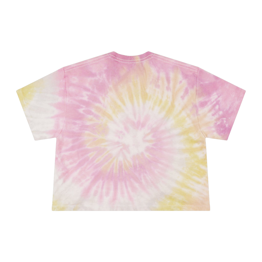Tie-Dye Crop Tee — "True Confidence Is Knowing Yourself" Inspirational Graphic