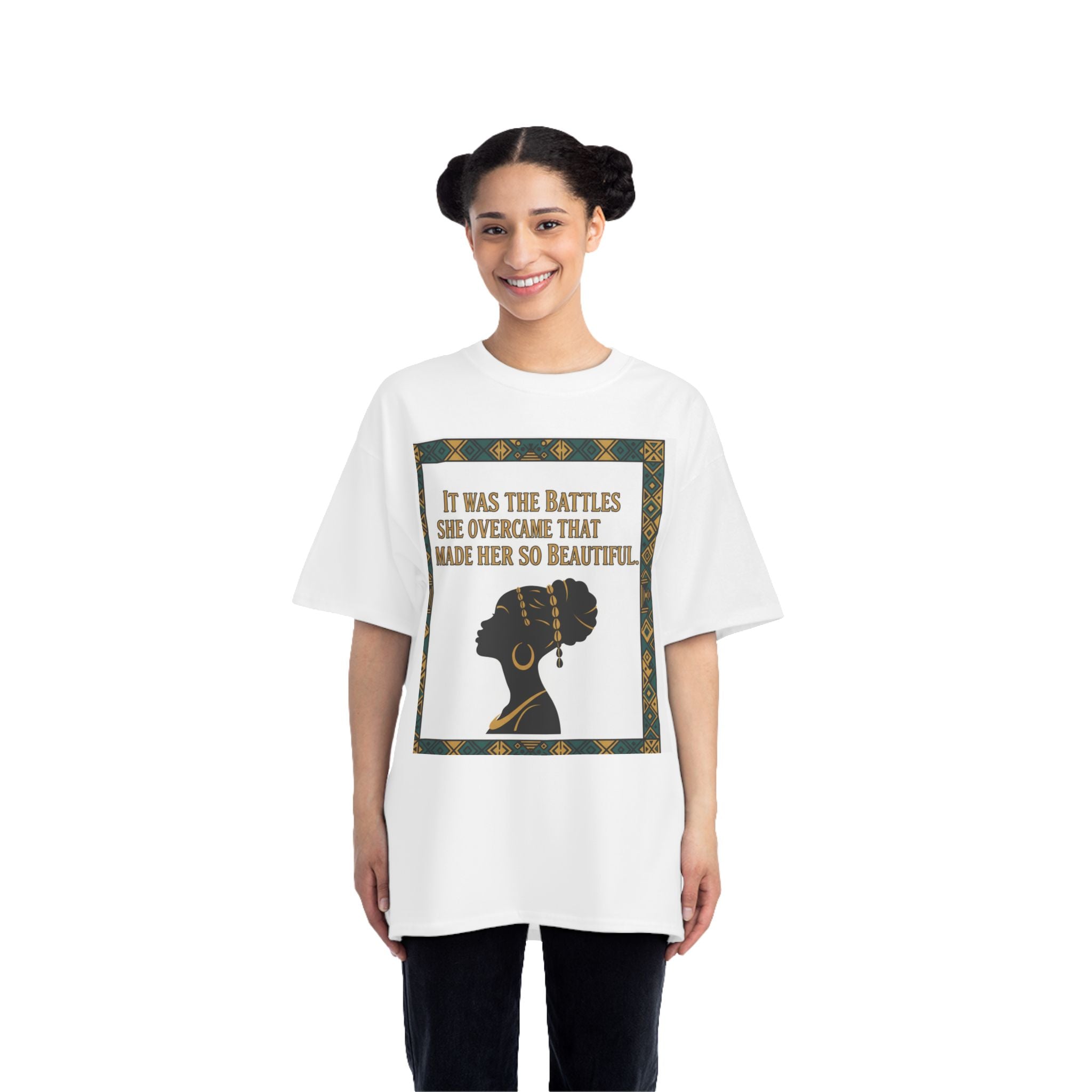 Inspirational 'It Was The Battles She Overcame' T-Shirt