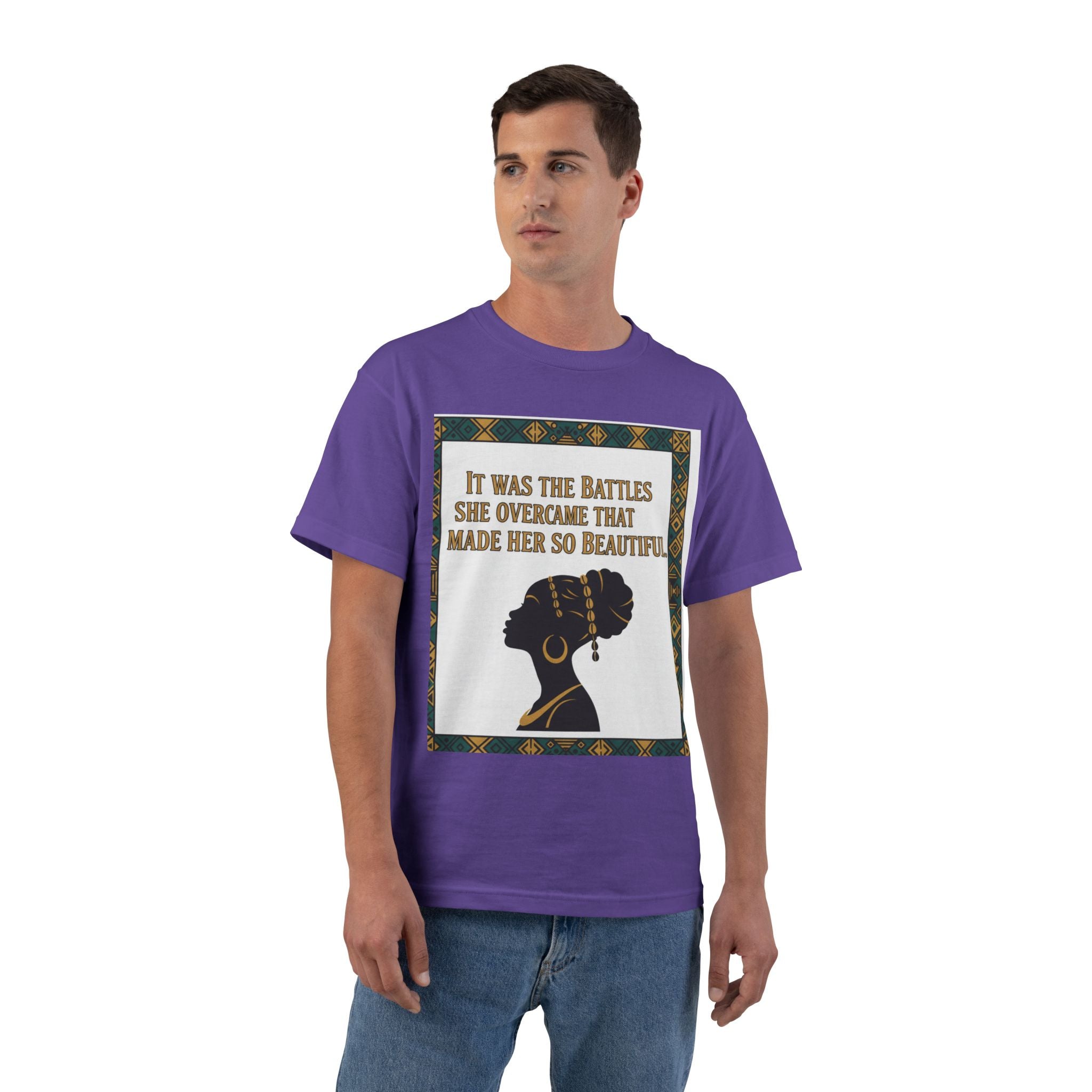 Inspirational 'It Was The Battles She Overcame' T-Shirt