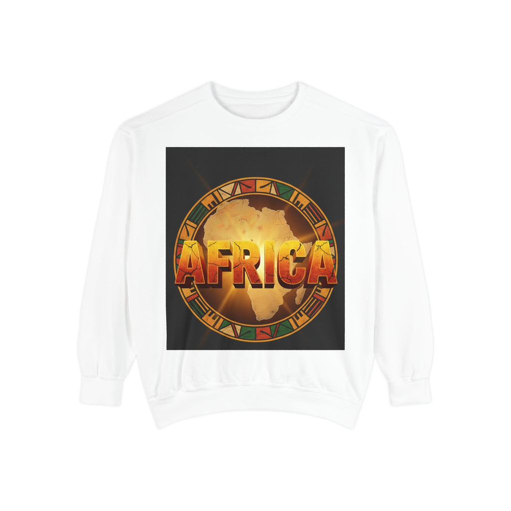 Africa Graphic Sweatshirt — Bold Afrocentric Map & Tribal Emblem