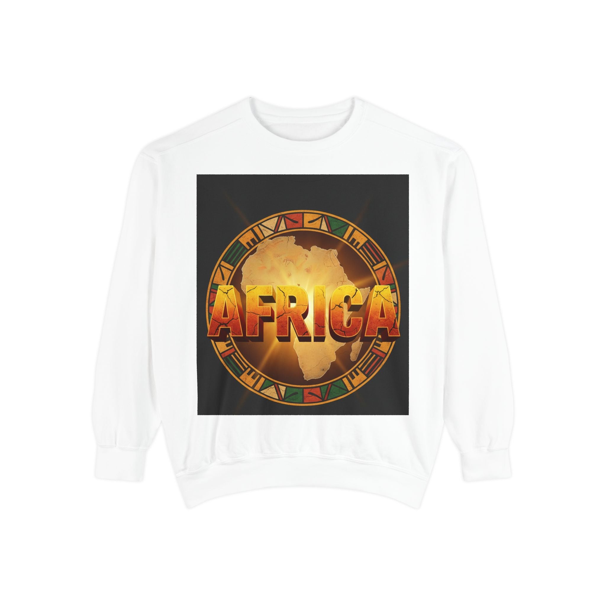 Africa Graphic Sweatshirt — Bold Afrocentric Map & Tribal Emblem