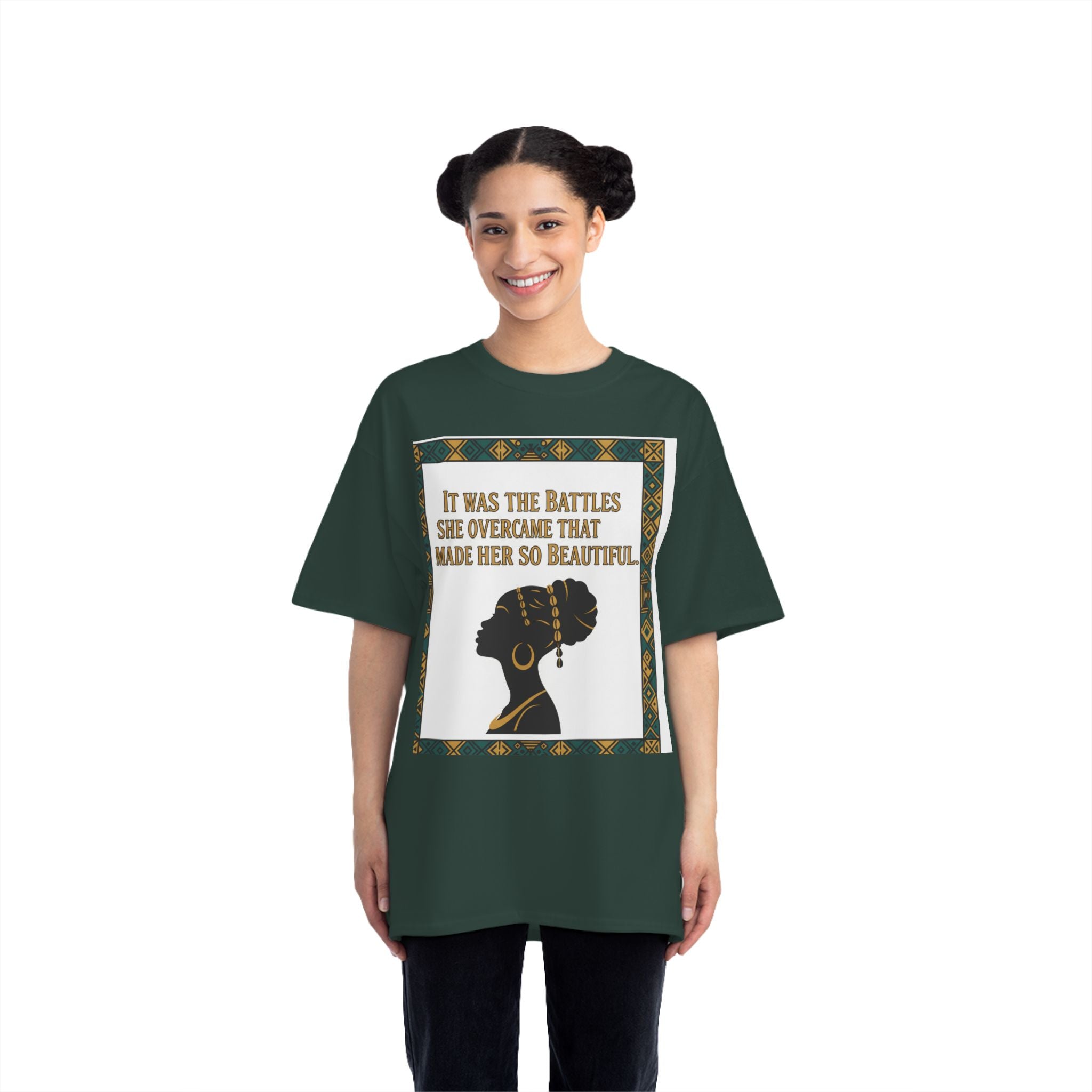 Inspirational 'It Was The Battles She Overcame' T-Shirt