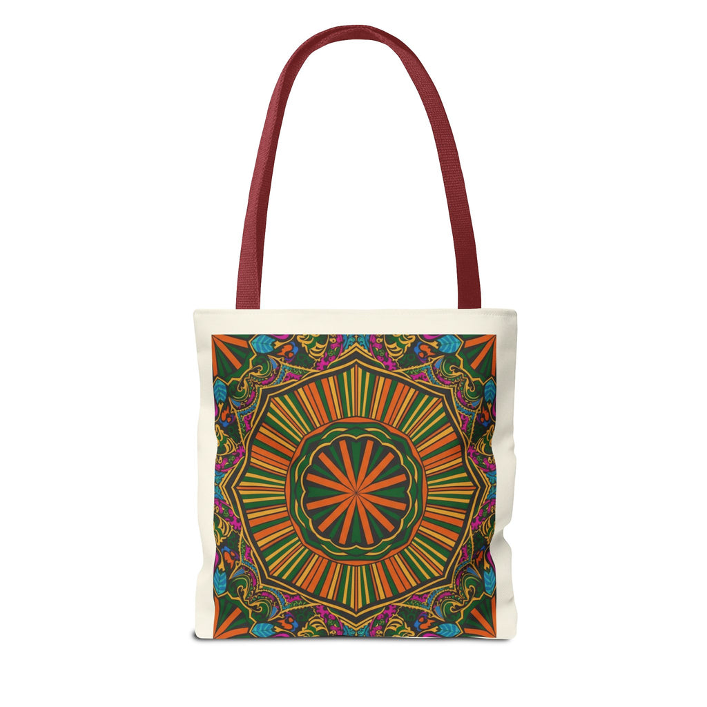Boho Mandala Tote Bag – Colorful Floral AOP Canvas Tote