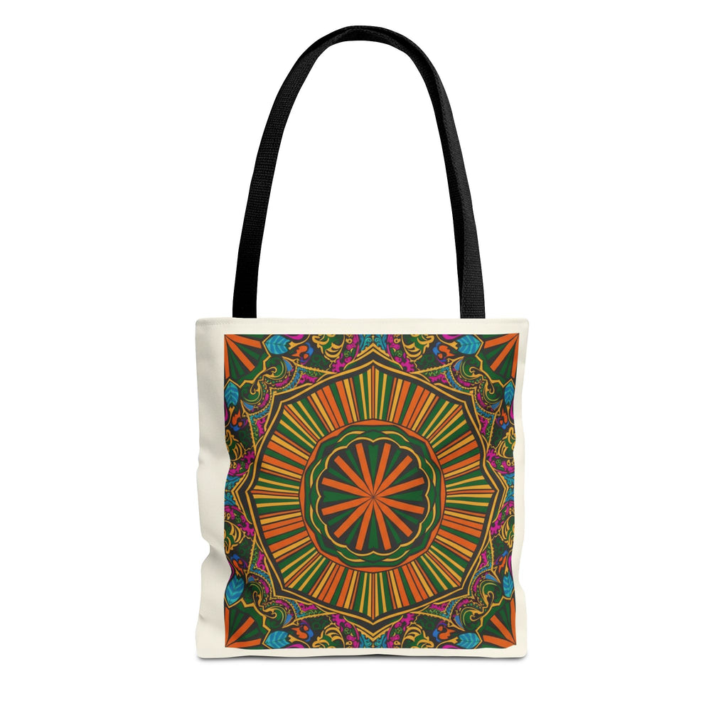 Boho Mandala Tote Bag – Colorful Floral AOP Canvas Tote