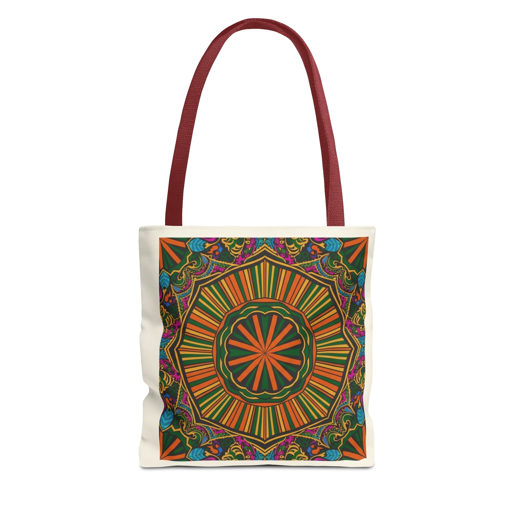 Boho Mandala Tote Bag – Colorful Floral AOP Canvas Tote