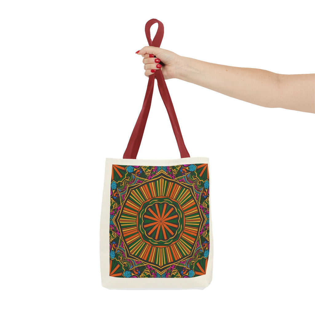 Boho Mandala Tote Bag – Colorful Floral AOP Canvas Tote