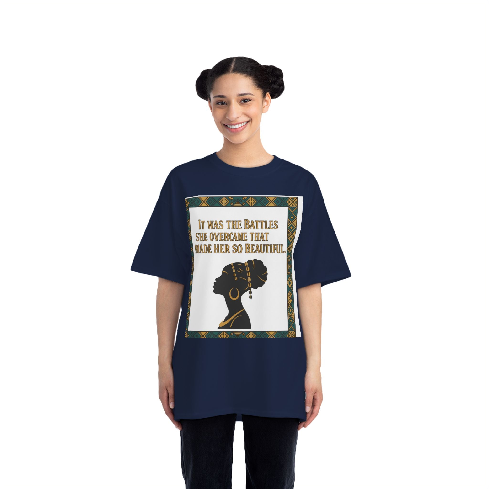 Inspirational 'It Was The Battles She Overcame' T-Shirt