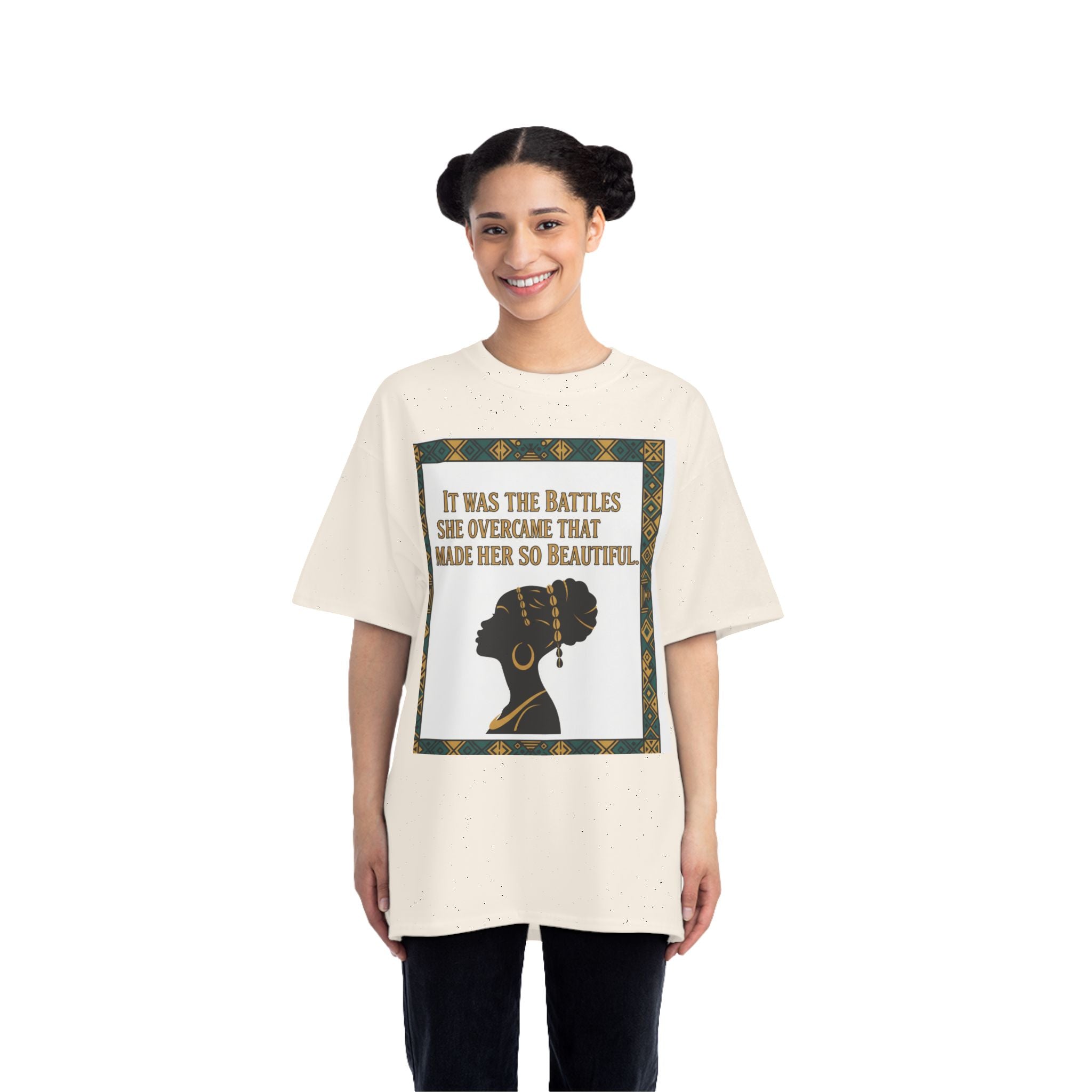 Inspirational 'It Was The Battles She Overcame' T-Shirt