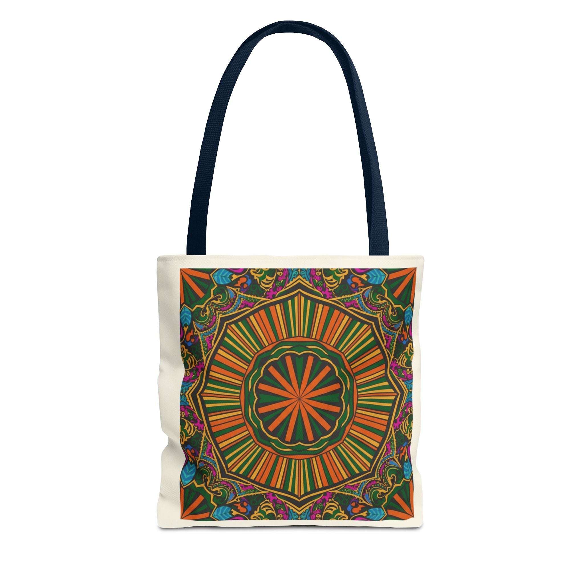 Boho Mandala Tote Bag – Colorful Floral AOP Canvas Tote