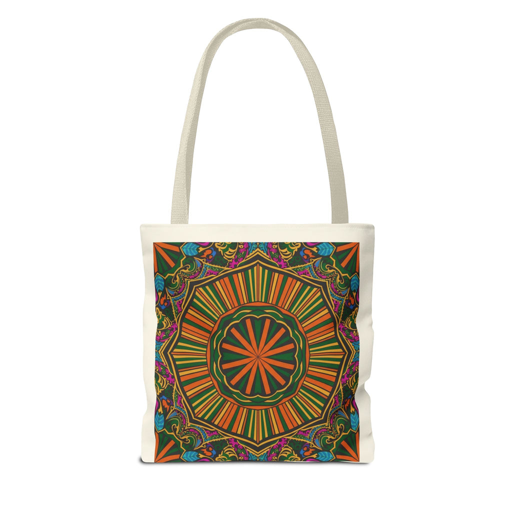 Boho Mandala Tote Bag – Colorful Floral AOP Canvas Tote