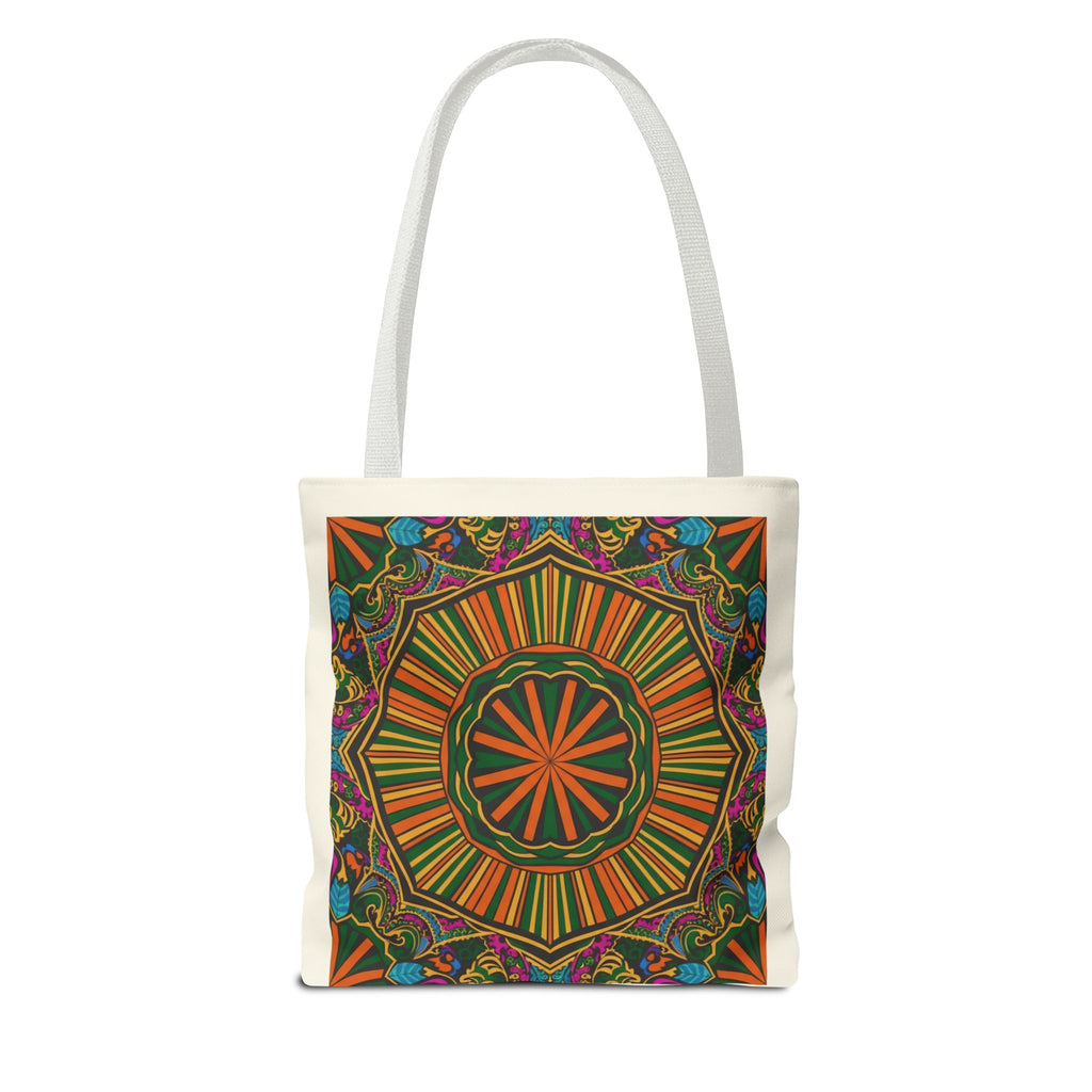 Boho Mandala Tote Bag – Colorful Floral AOP Canvas Tote