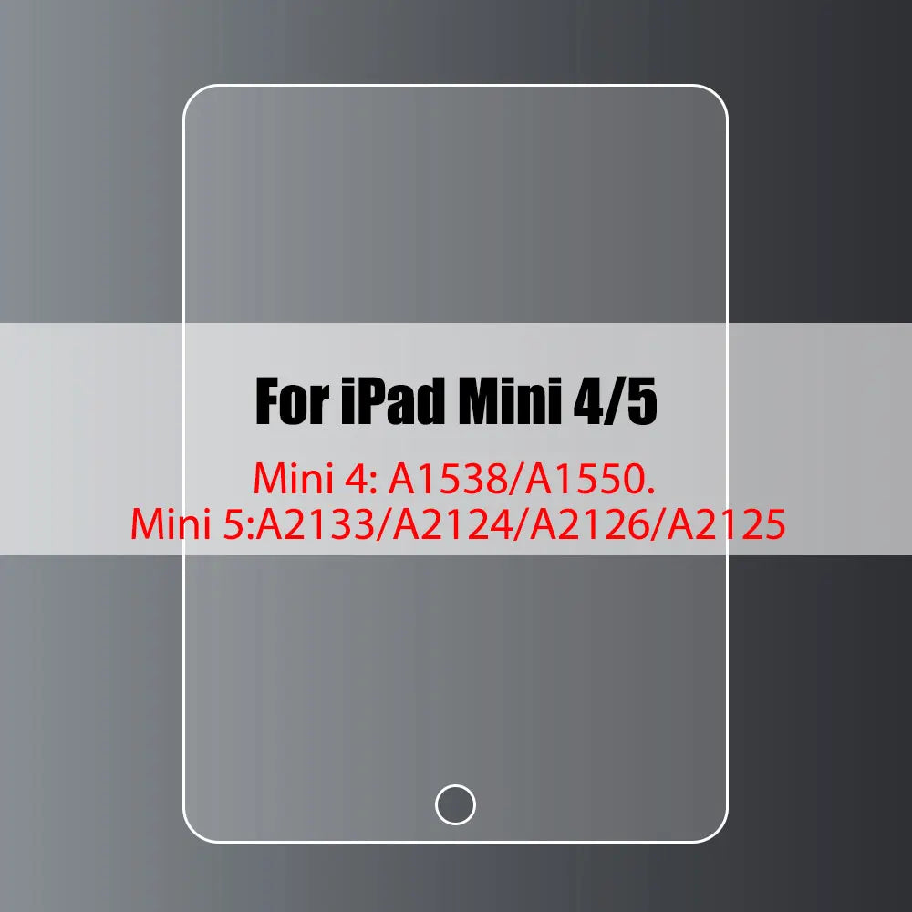 iPad Tempered Glass Screen Protector | 9H Hardness | Multi-Model To Mini 4 5 China Mainland | Afrocentric