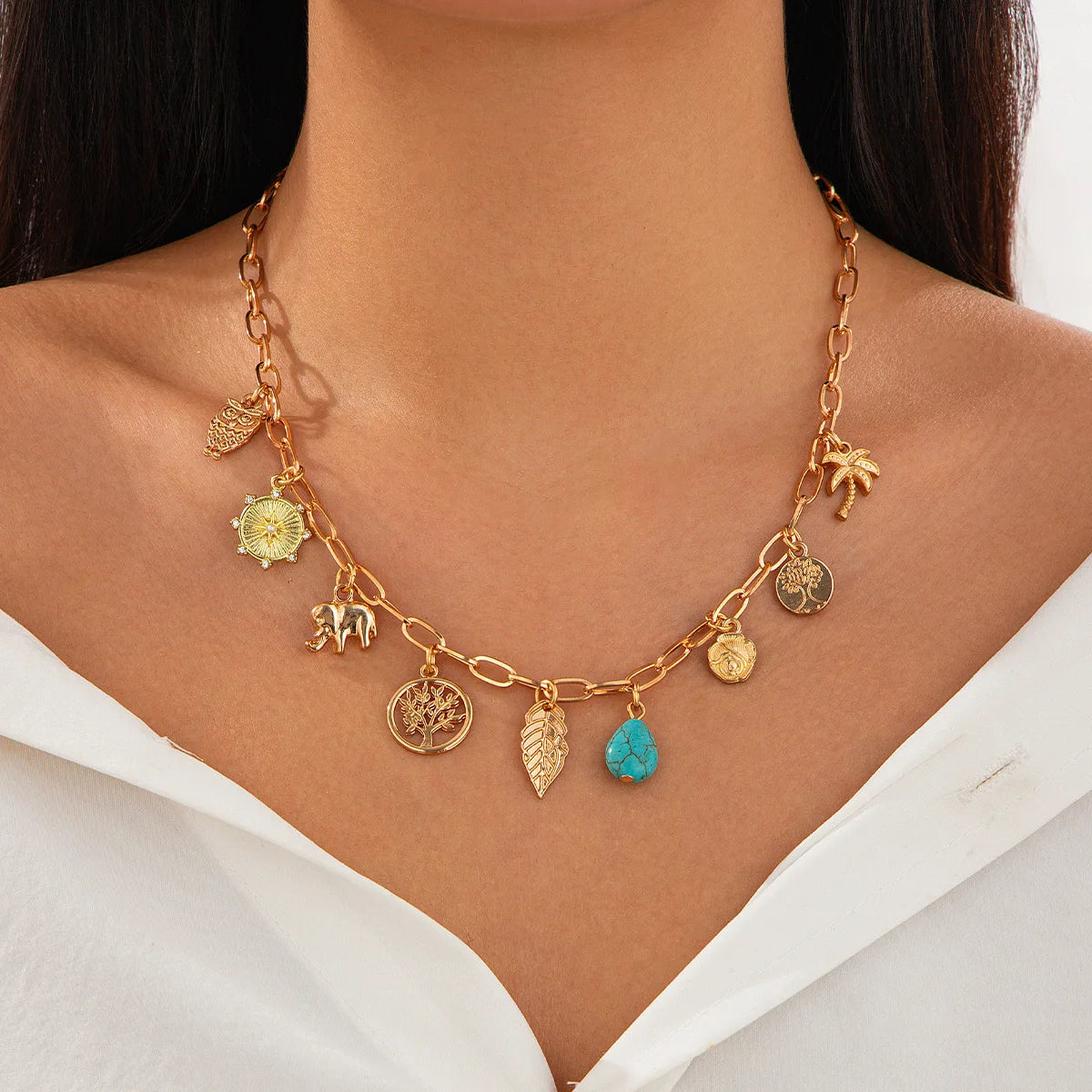 Boho Fruit Charm Choker Necklace | Cherry, Strawberry & Sweet Dopamine Jewellery 6680 | Afrocentric