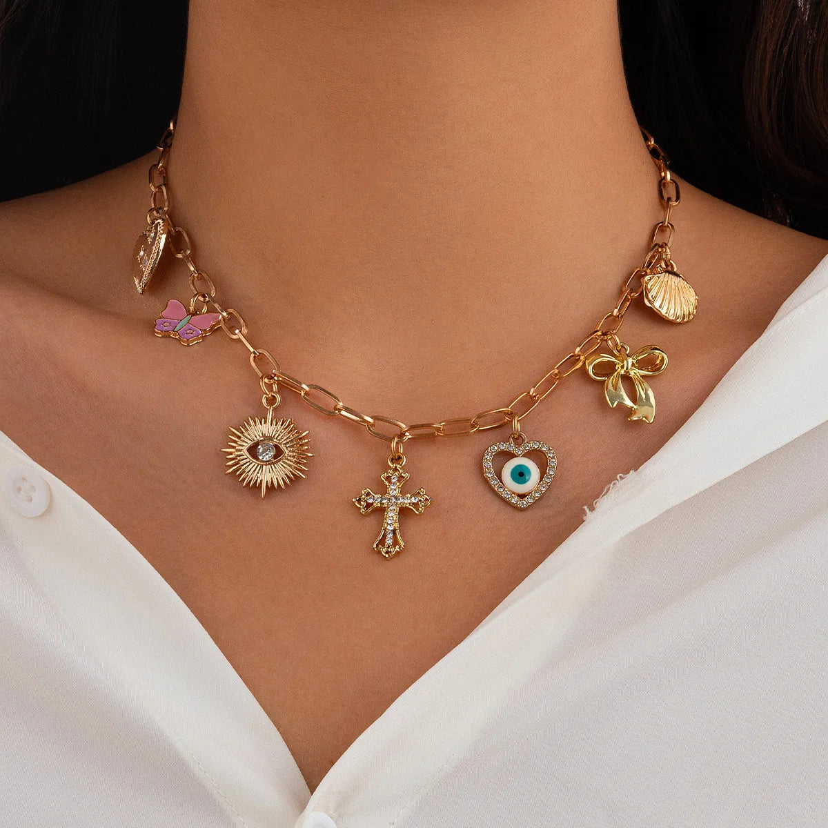 Boho Fruit Charm Choker Necklace | Cherry, Strawberry & Sweet Dopamine Jewellery 6670 | Afrocentric