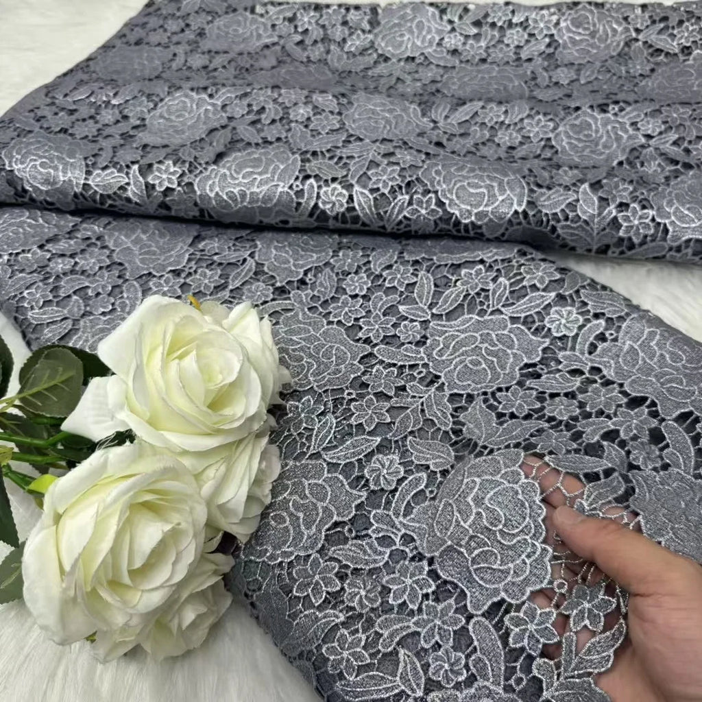Hot Selling African Guipure Cord Lace High Density Printing Fabric 5Yard Classic Nigerian Style For Wedding Party Garment Making | Afrocentric