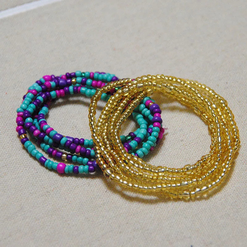 African Belly Bead Waist Chain Set B002-CGL2 | Afrocentric