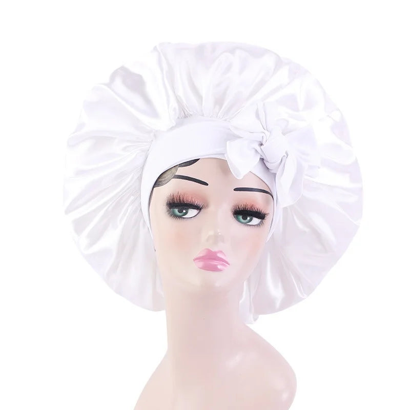 Ankara Print Satin Sleep Bonnet WHITE | Afrocentric
