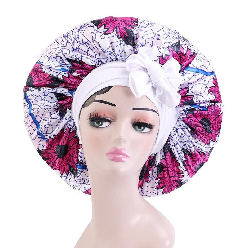 Ankara Print Satin Sleep Bonnet style1102-12 | Afrocentric