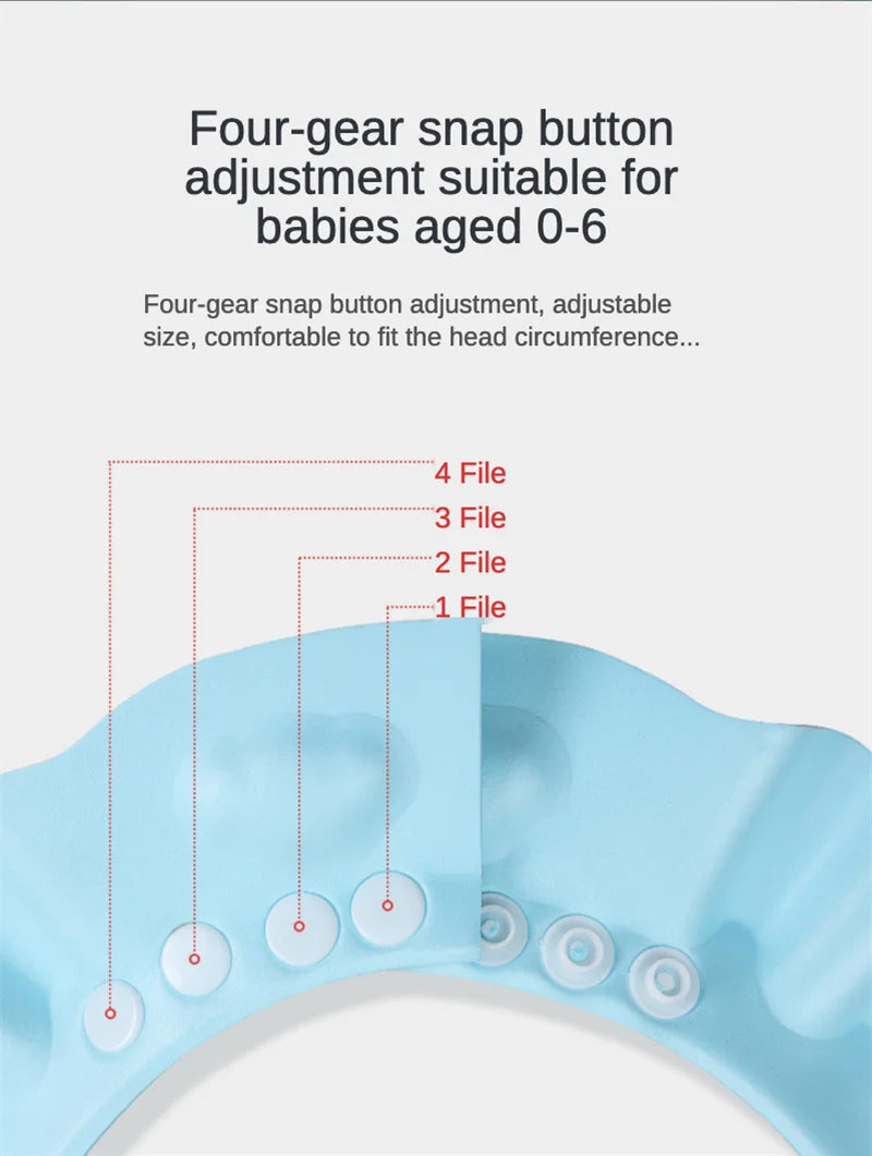Baby Shower Soft Cap - Adjustable Hair Wash Hat for Kids Ear Protection | Afrocentric