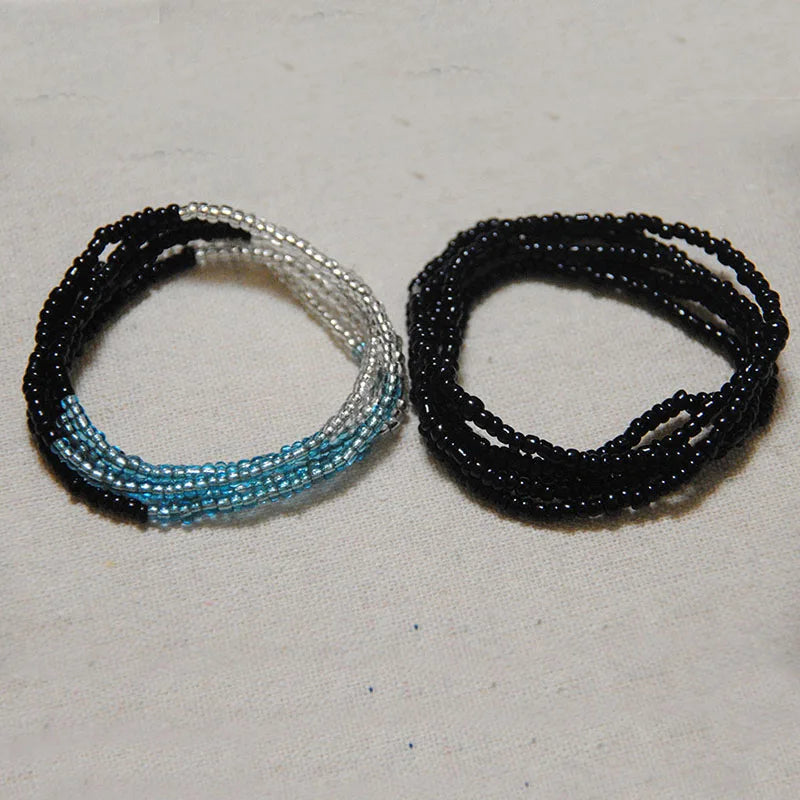 African Belly Bead Waist Chain Set B002-CBK1 | Afrocentric