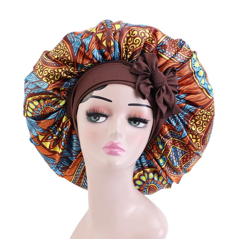 Ankara Print Satin Sleep Bonnet style1102-4 | Afrocentric