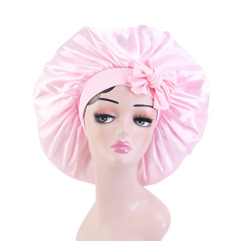 Ankara Print Satin Sleep Bonnet Pink | Afrocentric