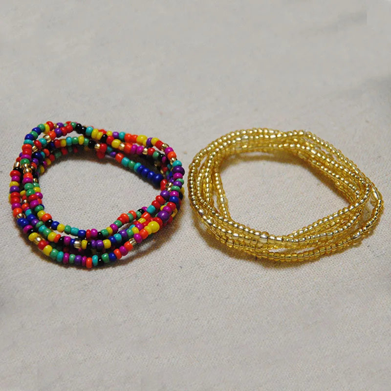 African Belly Bead Waist Chain Set B002-CGL1 | Afrocentric