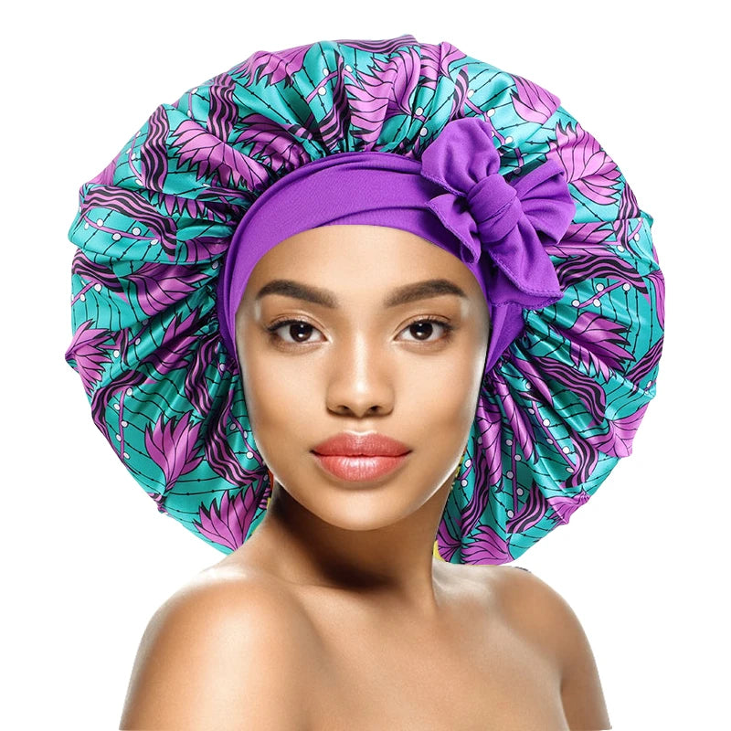 Ankara Print Satin Sleep Bonnet | Afrocentric