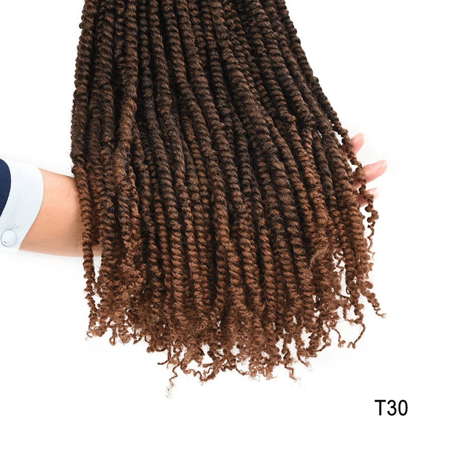 TOMO Pre-Twisted Passion Twist Hair | Pre-Looped Crochet Braids 12", 18" & 24" 12 Roots T30 China Mainland | Afrocentric