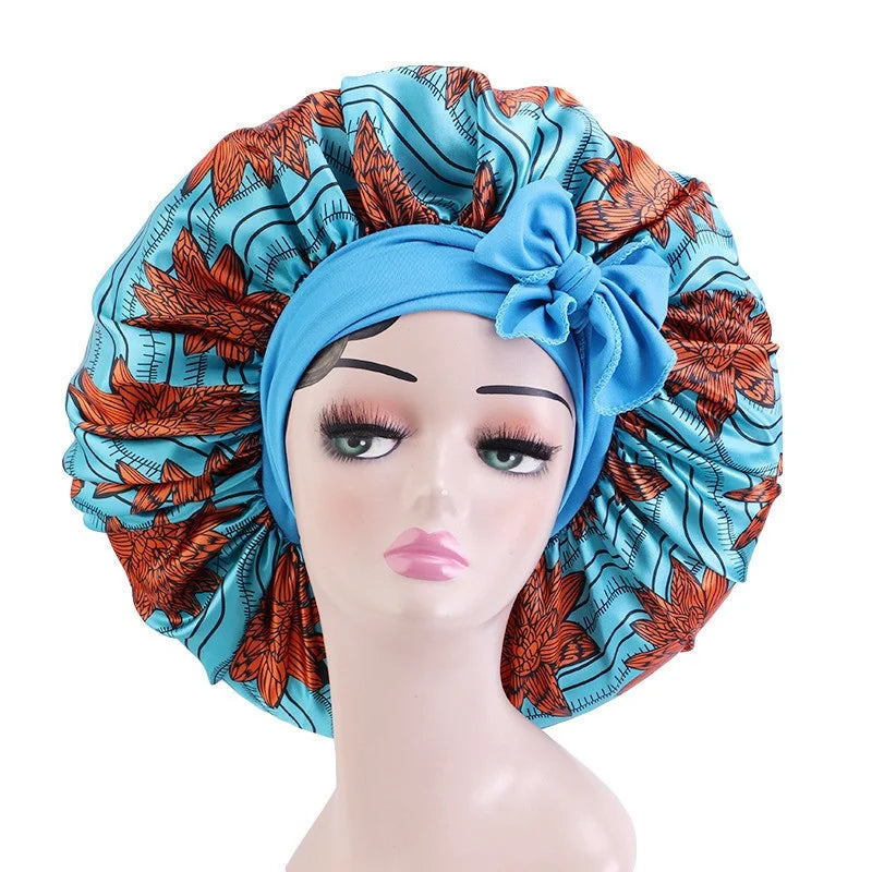 Ankara Print Satin Sleep Bonnet style1102-11 | Afrocentric