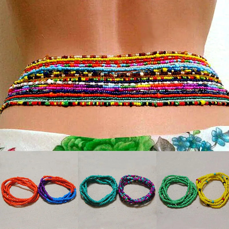 African Belly Bead Waist Chain Set | Afrocentric