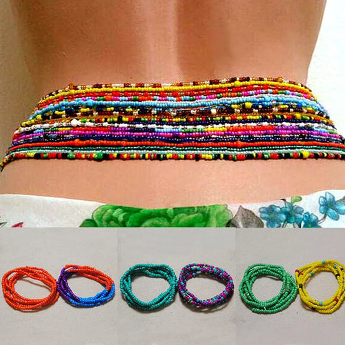 African Belly Bead Waist Chain Set | Afrocentric