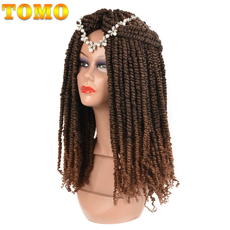 TOMO Pre-Twisted Passion Twist Hair | Pre-Looped Crochet Braids 12", 18" & 24" | Afrocentric