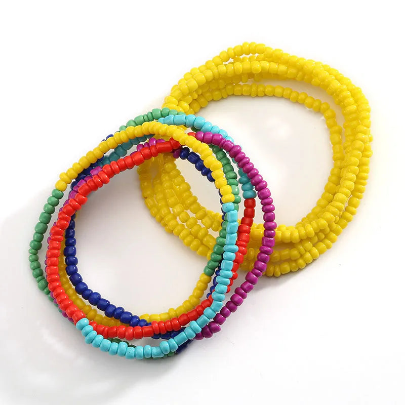 African Belly Bead Waist Chain Set B002-CLY | Afrocentric