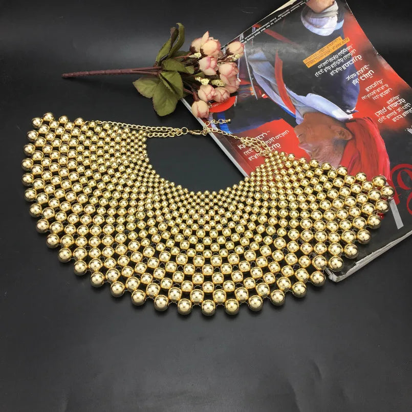 African Geometric Collar Necklace | Bold Statement Torque for Women | Afrocentric
