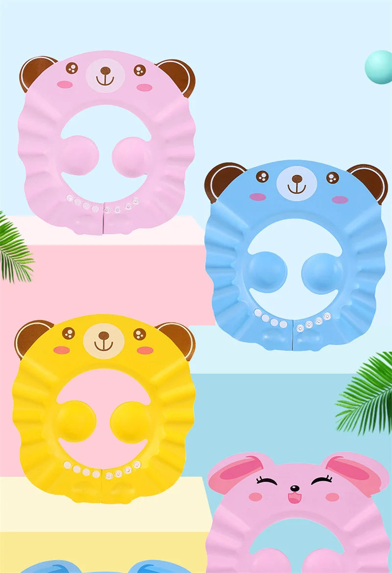 Baby Shower Soft Cap - Adjustable Hair Wash Hat for Kids Ear Protection | Afrocentric