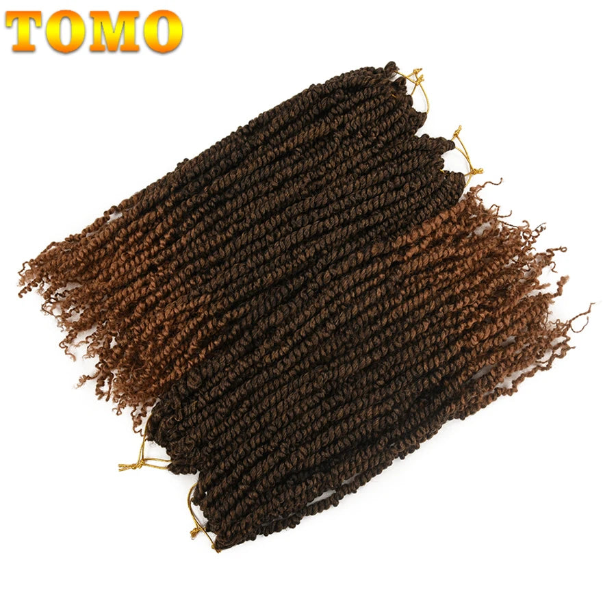 TOMO Pre-Twisted Passion Twist Hair | Pre-Looped Crochet Braids 12", 18" & 24" | Afrocentric