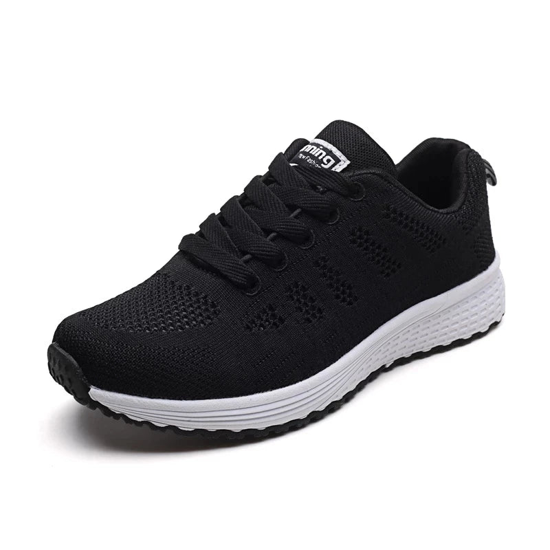 Women Casual Breathable Mesh Flat Sneakers - Lightweight Walking Gym Shoes | Afrocentric