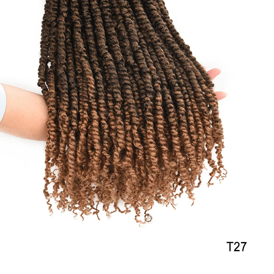 TOMO Pre-Twisted Passion Twist Hair | Pre-Looped Crochet Braids 12", 18" & 24" 12 Roots T27 China Mainland | Afrocentric