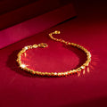 24K Gold Plated African Beaded Bamboo Bracelet Gold | Afrocentric