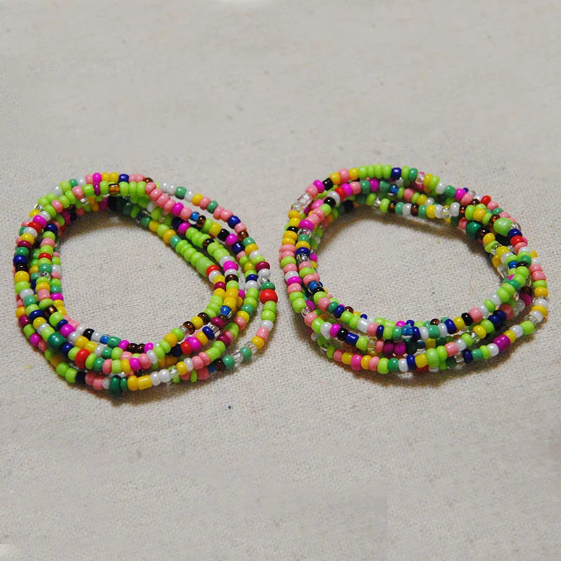 African Belly Bead Waist Chain Set B002-CLCL | Afrocentric