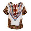 African Dashiki Print Dress GC WHITE China Mainland | Afrocentric