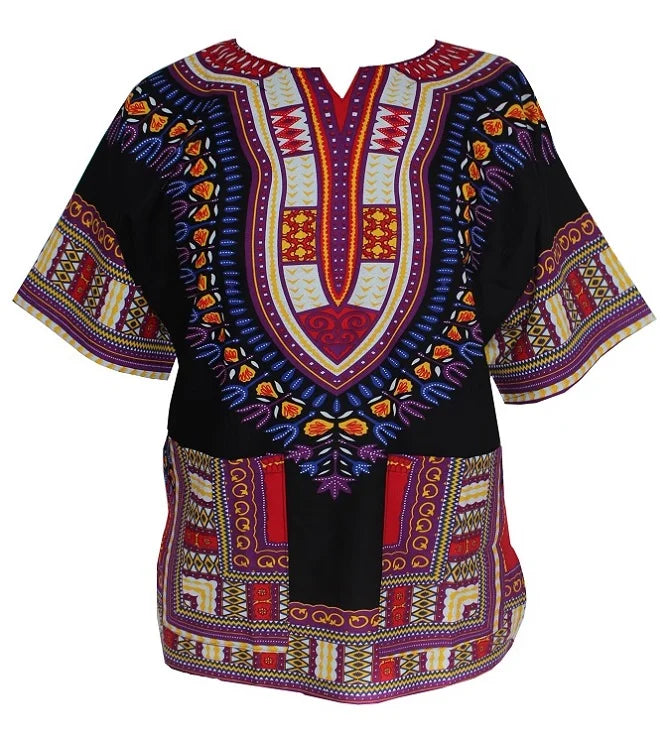 African Dashiki Print Dress BLACK China Mainland | Afrocentric