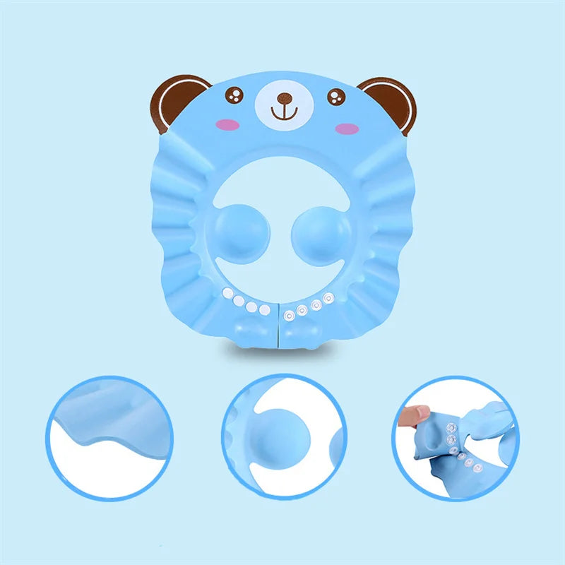 Baby Shower Soft Cap - Adjustable Hair Wash Hat for Kids Ear Protection | Afrocentric